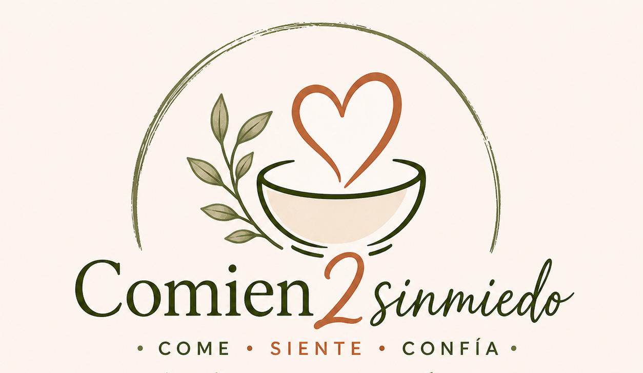 Comien2Sinmiedo · Come · Siente · Confía